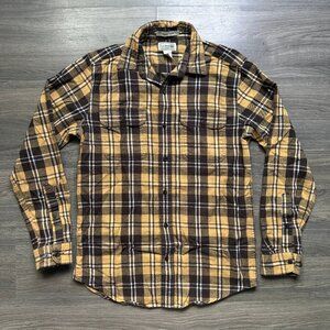 L.L. Bean Men's Scotch Plaid Flannel Shirt - Brown/Tan